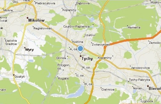 Miasto Tychy - Urząd Miasta : mapa 1