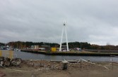 plac budowy, 27 października 2013 pylon już stoi