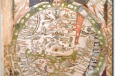 Chrystus trzymający w ręku kulę ziemską - psałterz z 1225 roku