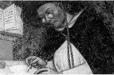 portret kardynała Hugona z St. Cher - Tomasso da Modena 1352 rok