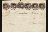 koperta z pierwszymi polskimi znaczkami
