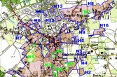 mapa Baarle pokazująca skomplikowany system enklaw i eksklaw
