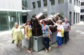 wycieczka z Eskapady razem z bydgoskimi Piętaszkami w Vaduz koło rzeźby Botero