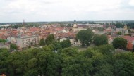 Rawicz, panorama z lotu ptaka.