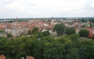Rawicz, panorama z lotu ptaka.